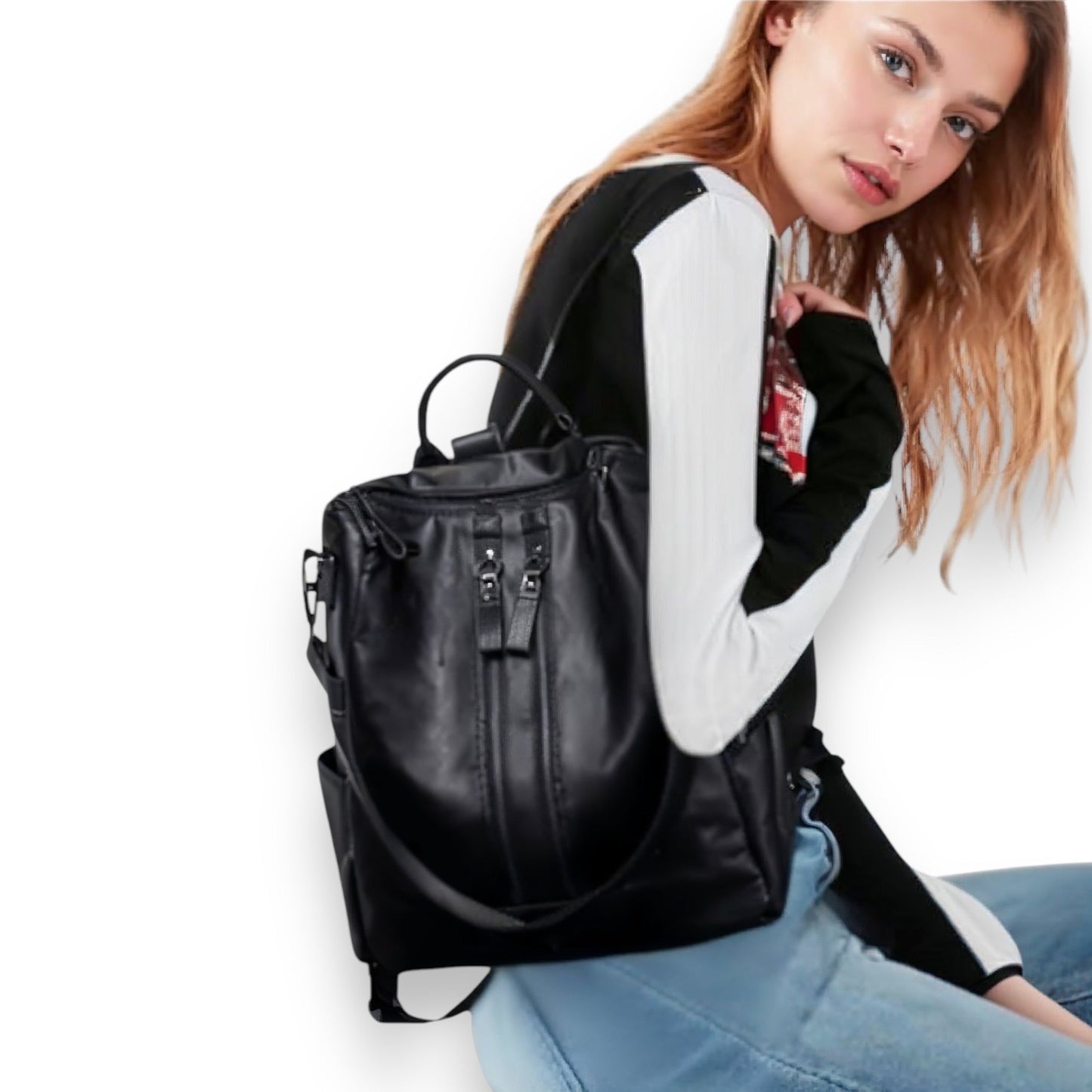 Bolso mochila mujer 2 en 1 negro de 15L, ultra ligero – Havresacs