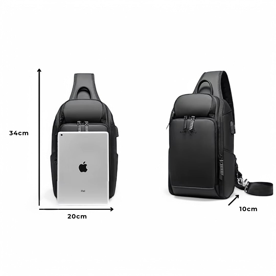 Bandolera impermeable de 7L para hombre, urbana y antirrobo