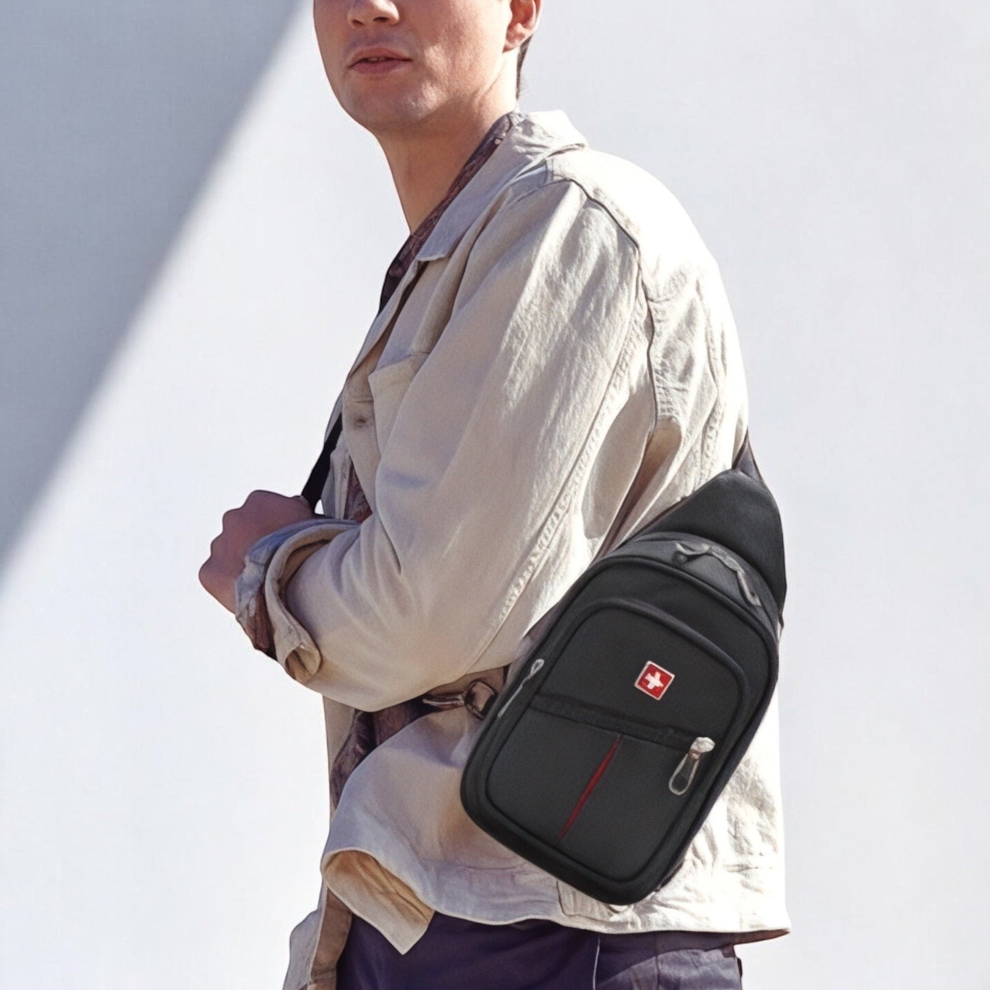 Bandolera impermeable hombre 5L, ligera para viajar – Havresacs