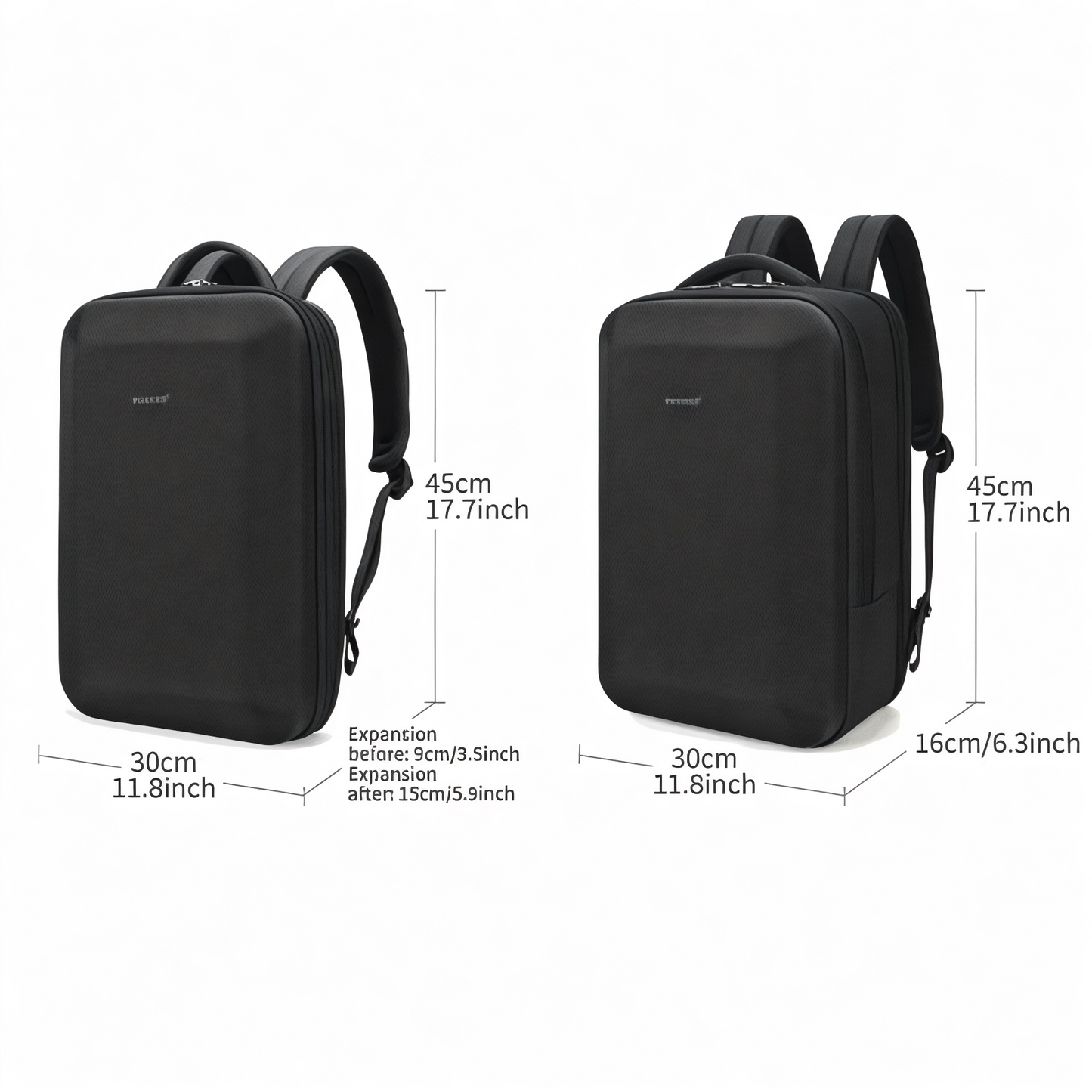 Mochila negra de 20 litros segura, hombre y mujer  – Havresacs