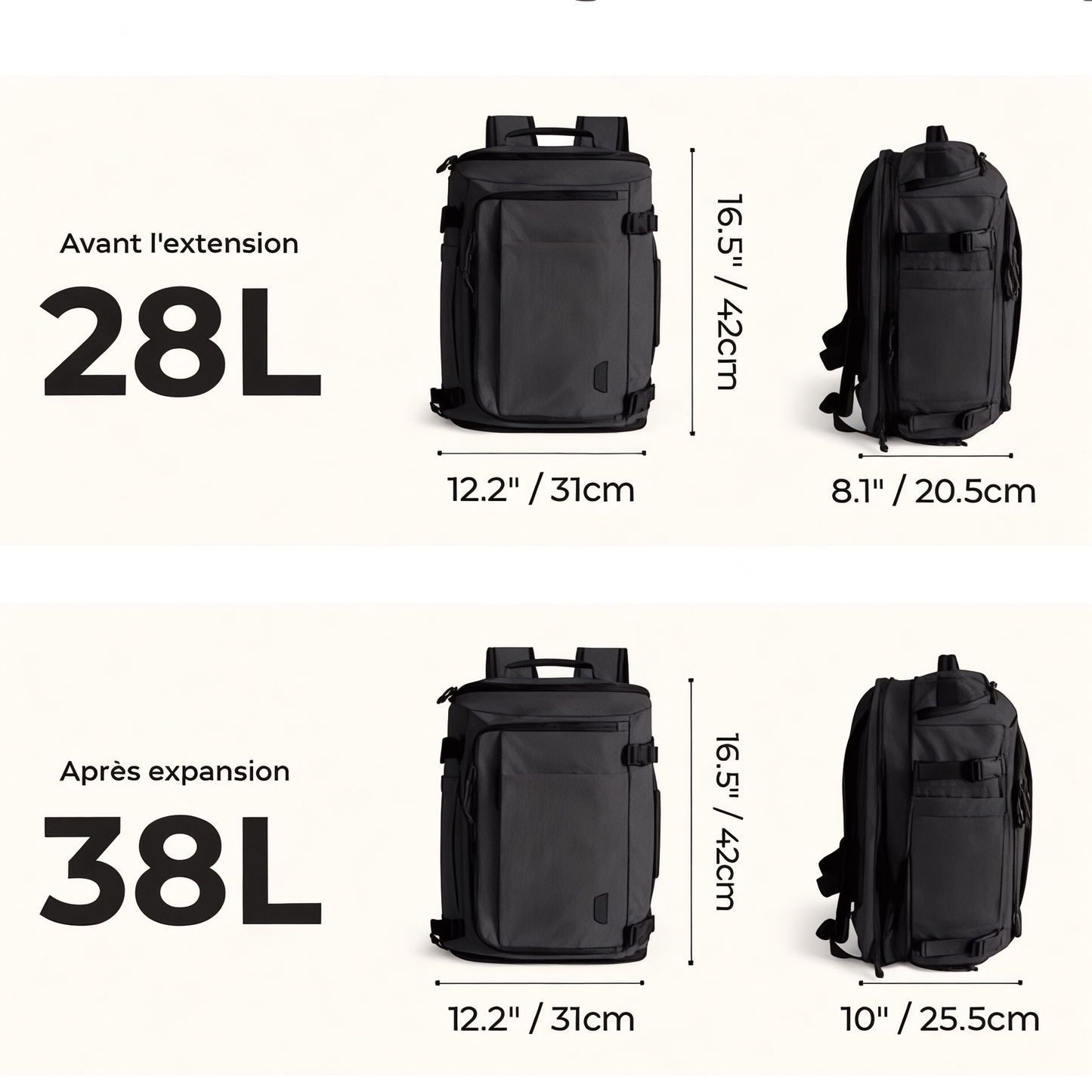 Mochila de viaje para mujer, 30L, portátil 15,6” – Havresacs