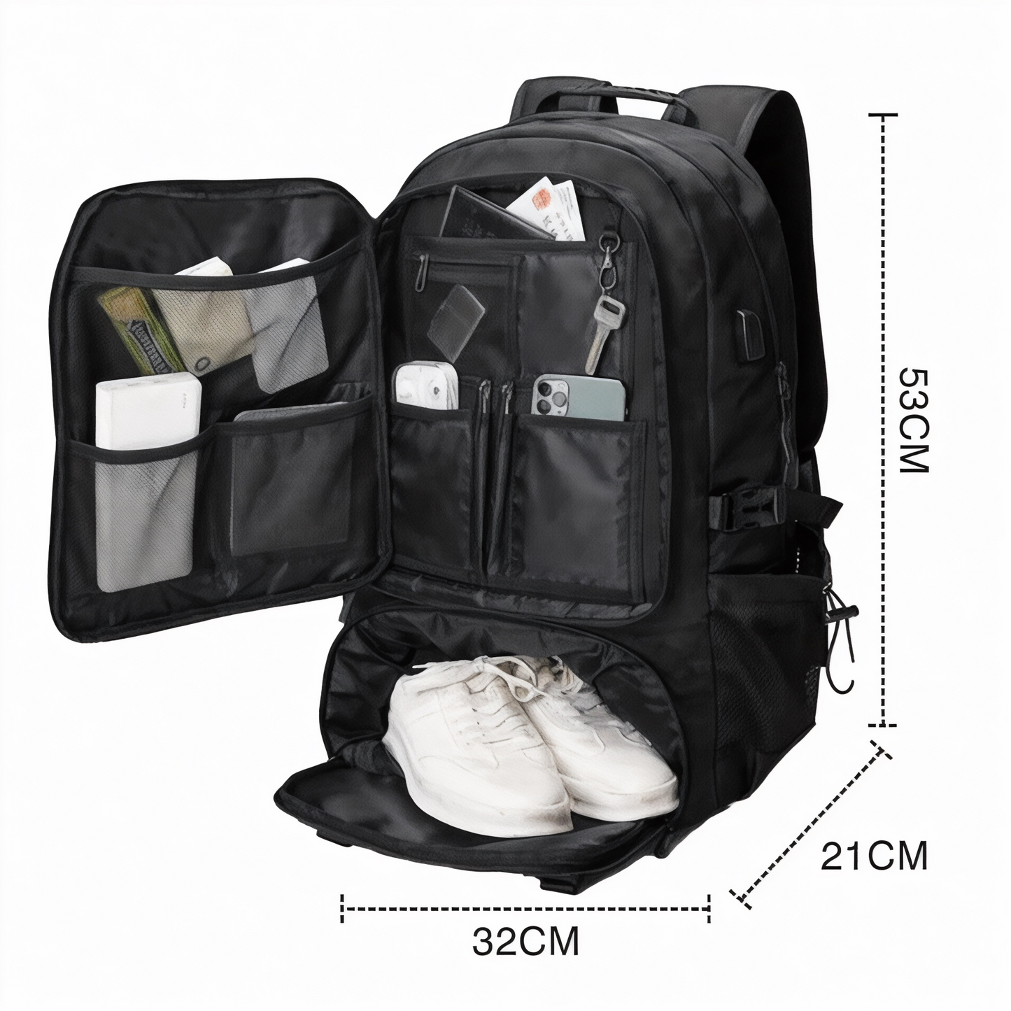 Mochila de viaje 45L/60L impermeable para portátil 17,3” – Havresacs