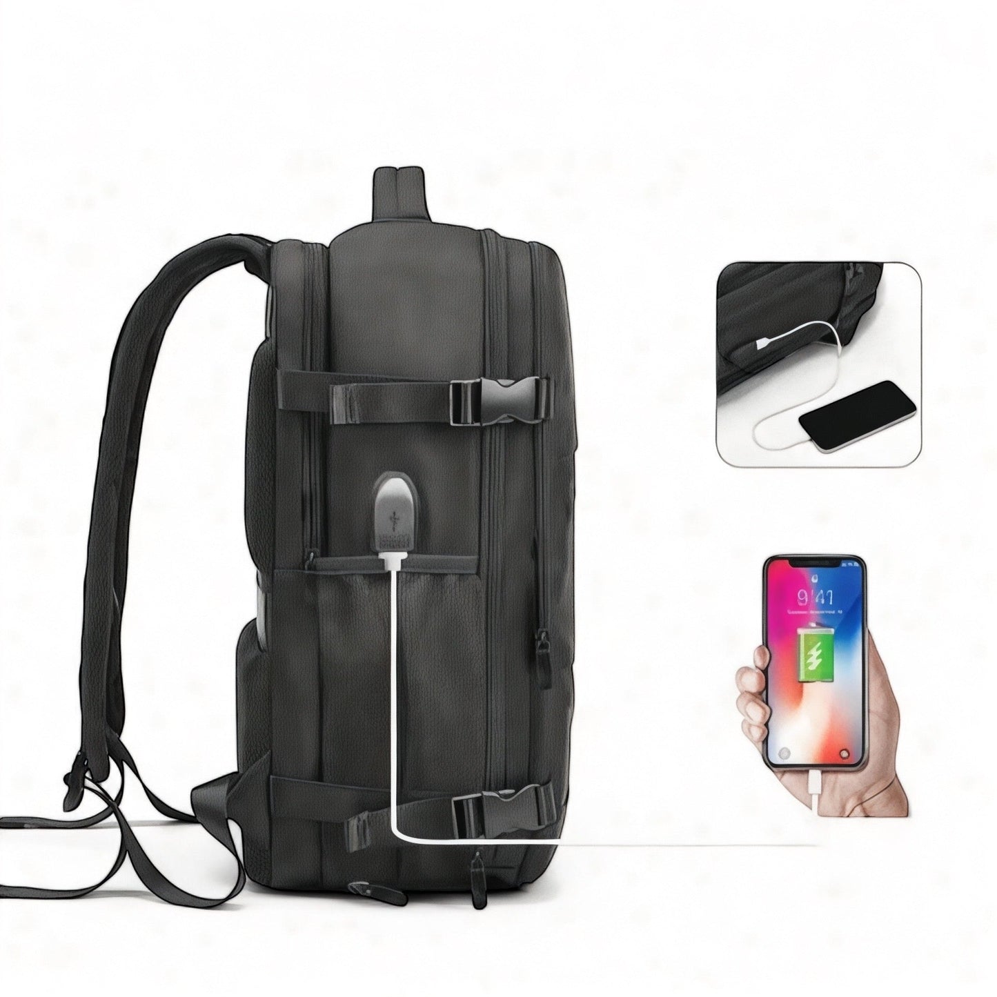 Mochila de viaje, cabina avión gran capacidad 25L – Havresacs