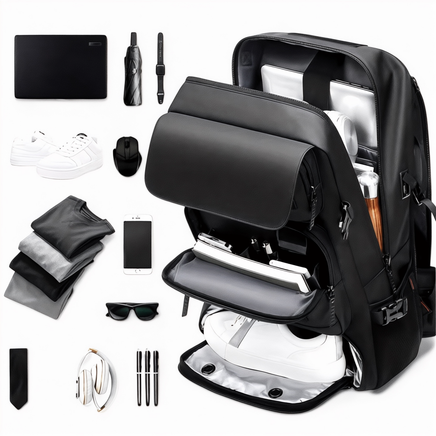 Mochila de viaje 50L con compartimento para portátil 17” – Havresacs