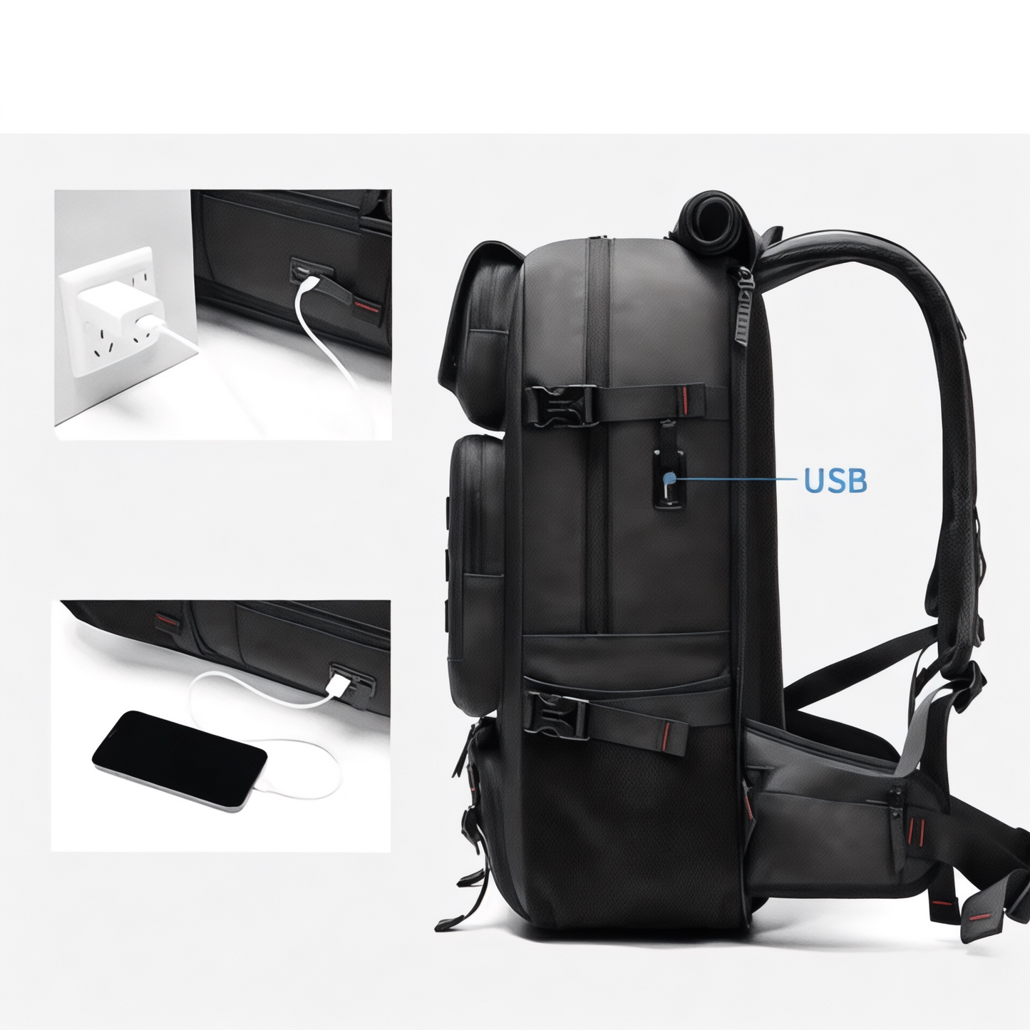 Mochila de viaje 50L con compartimento para portátil 17” – Havresacs