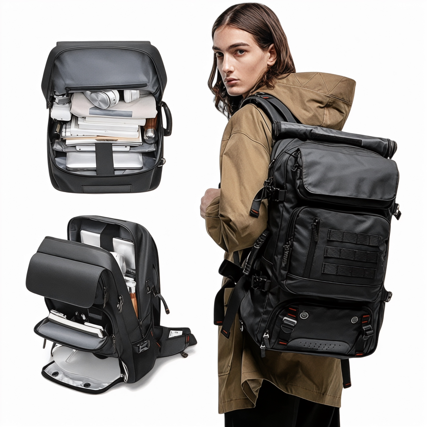 Mochila de viaje 50L con compartimento para portátil 17” – Havresacs