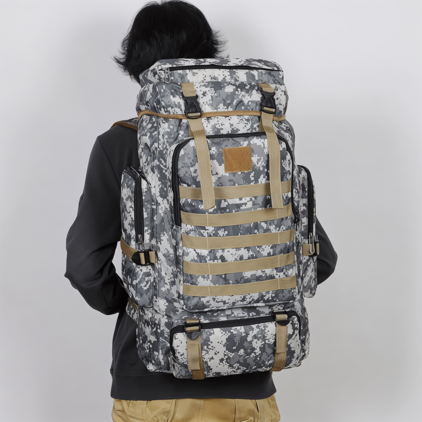 Mochila militar de camuflaje 75L, gran capacidad – Havresacs