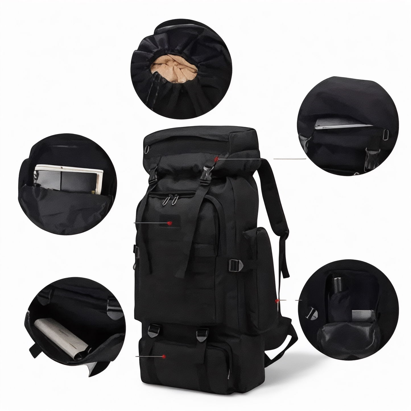 Mochila militar de camuflaje 75L, gran capacidad – Havresacs