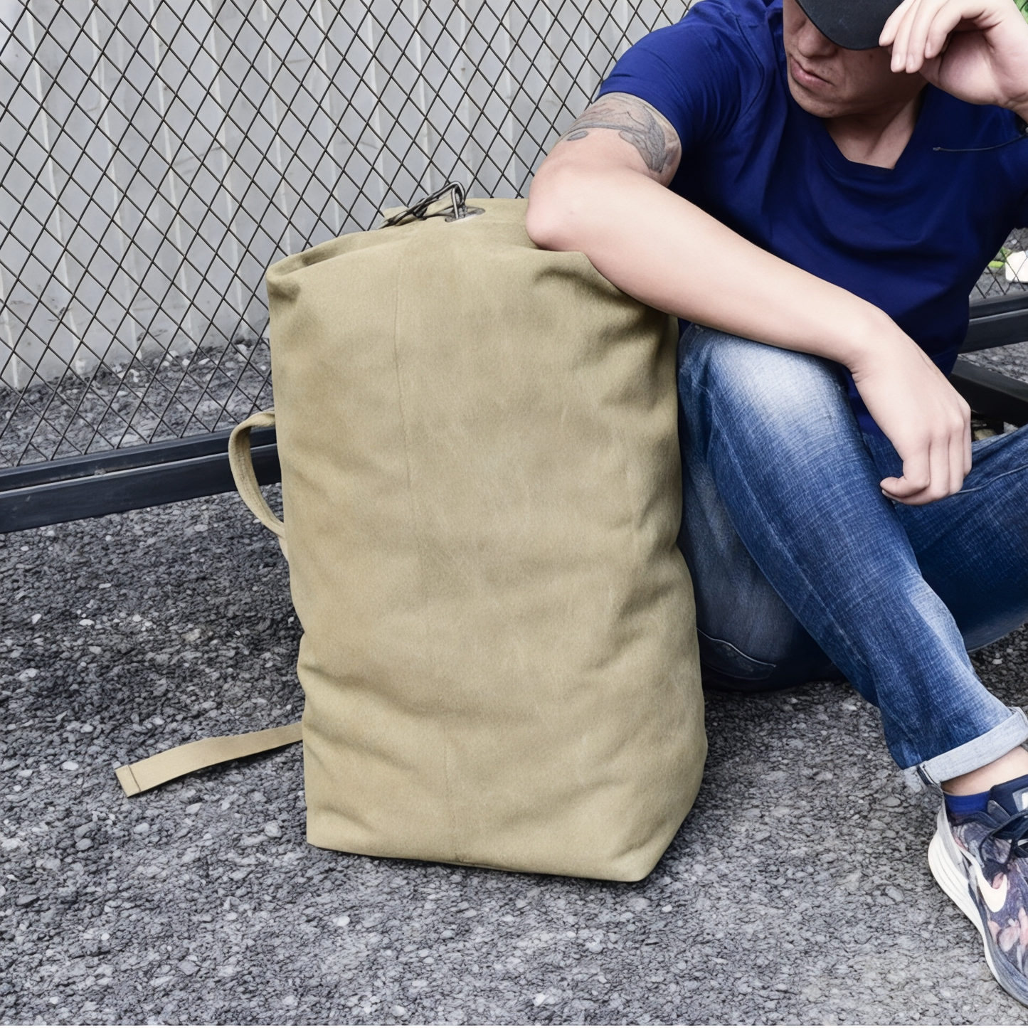 Mochila de lona para hombre, gran capacidad – Havresacs