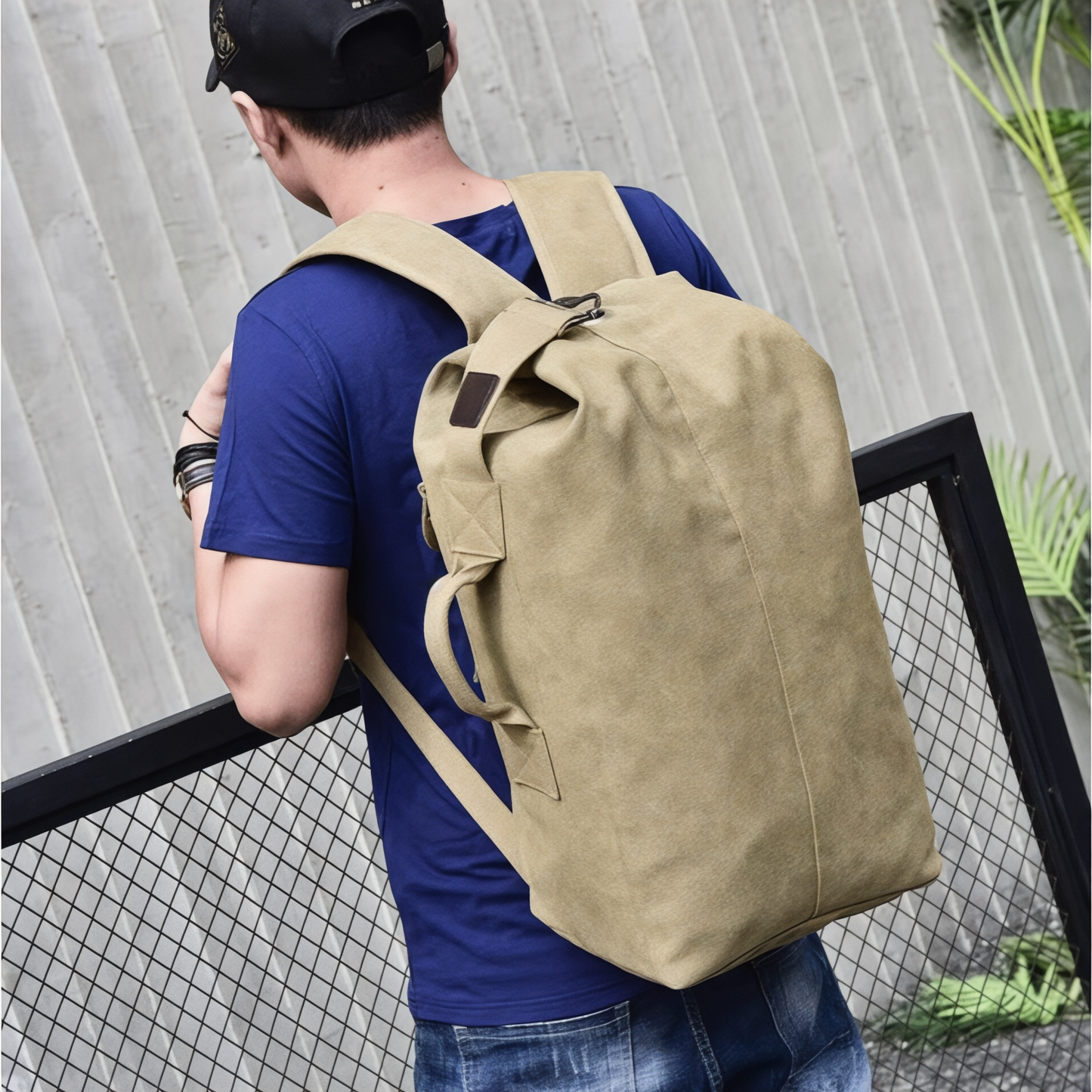 Mochila de lona para hombre, gran capacidad – Havresacs