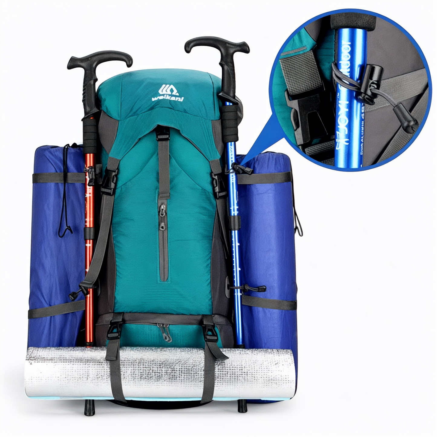 Mochila impermeable de 65L para aventureros y senderismo | Havresacs