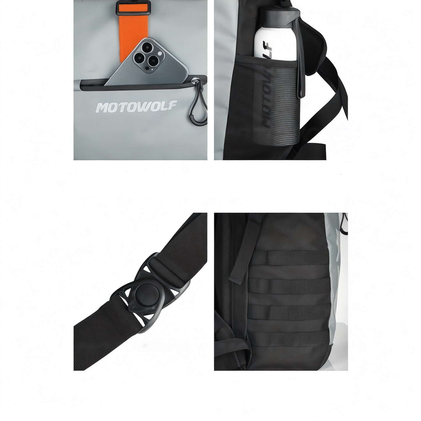 Mochila impermeable MotoPro 20L, bolsillo para portátil 15" Havresacs