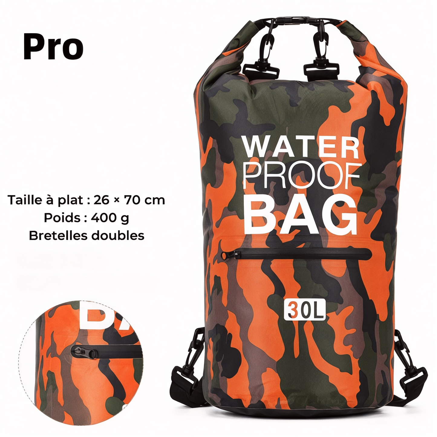 Mochila impermeable de 30 L para deportes acuáticos | Havresacs