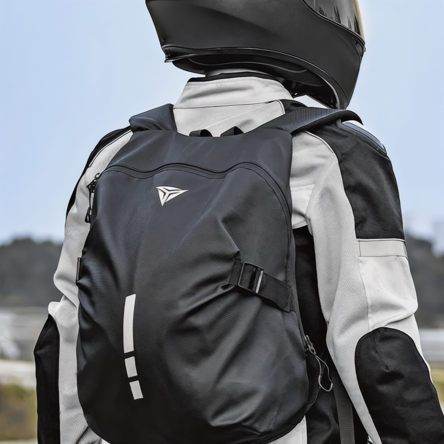 Mochila de moto impermeable 30 L Compartimento para portátil de 15"