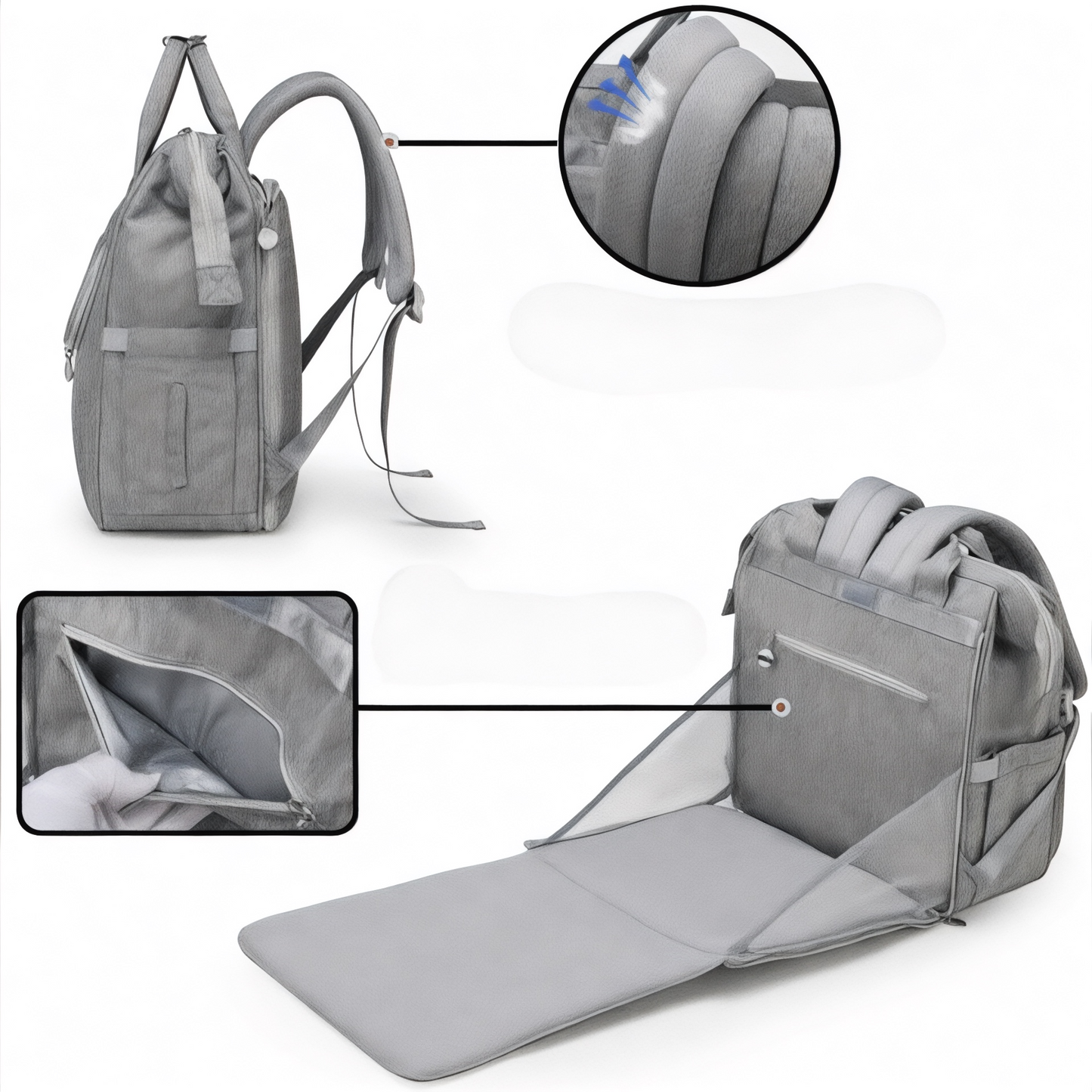 Foto de Mochila à espalda à langer avec tapis ConfortBaby – Havre...