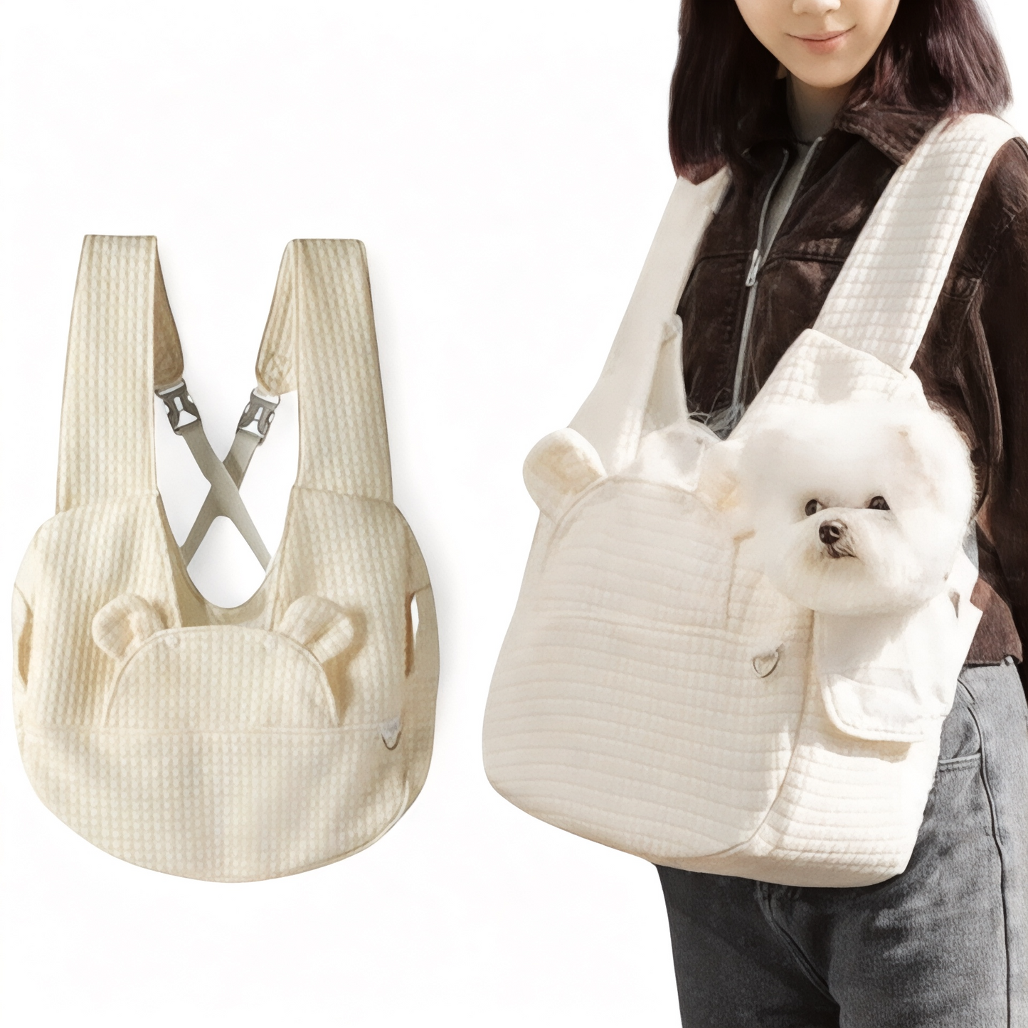 Foto de Mochila bandoulière pour chien chat 6 kg UltraConfort – H...