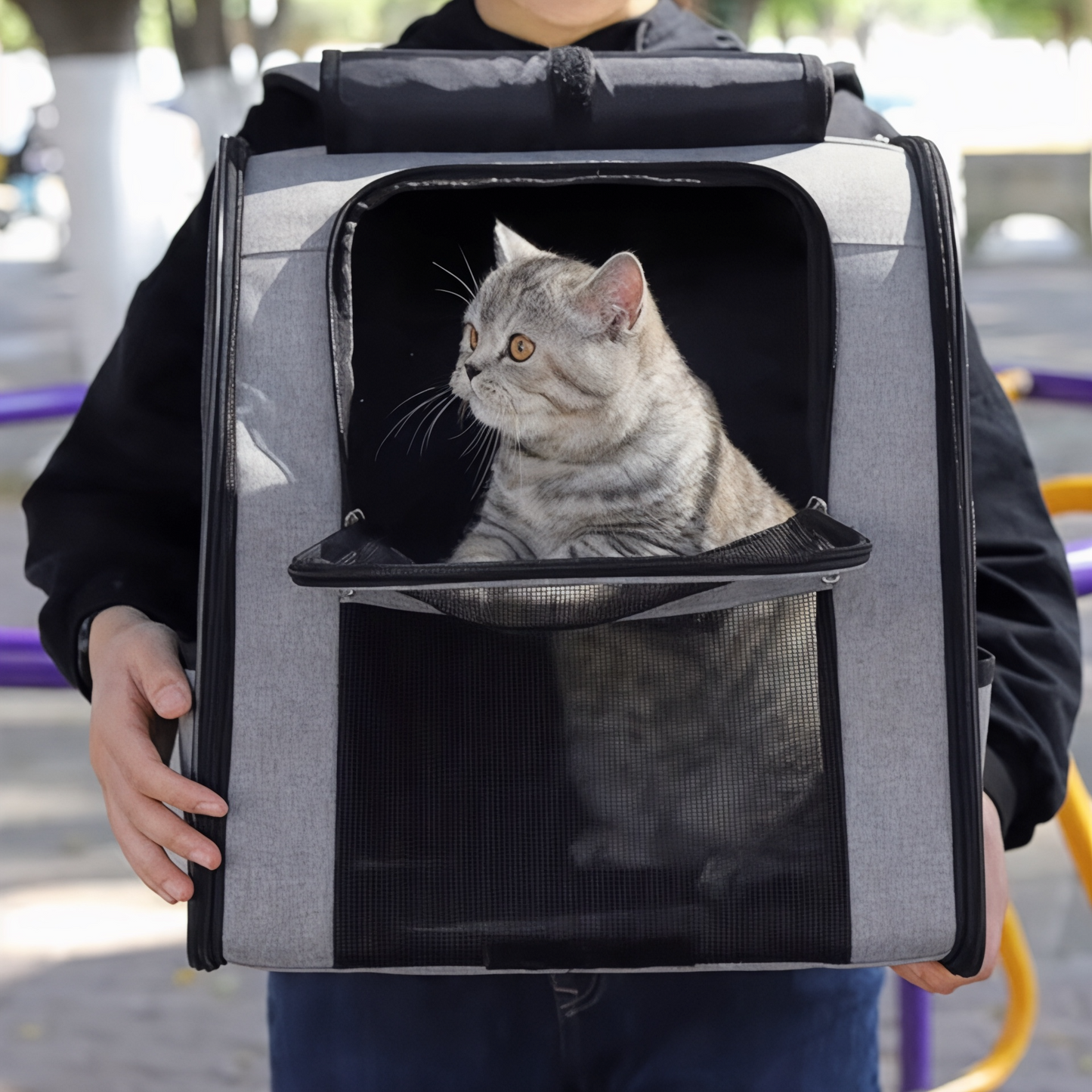Foto de Mochila à espalda pour chien et chat GrandConfort – Havre...