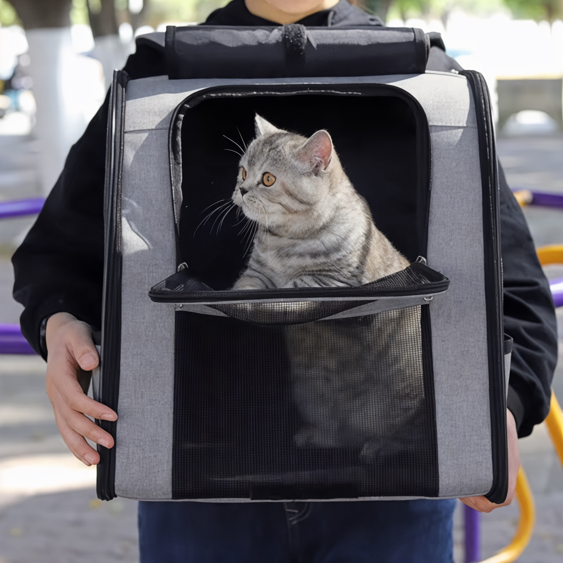 Foto de Mochila à espalda pour chien et chat GrandConfort – Havre...