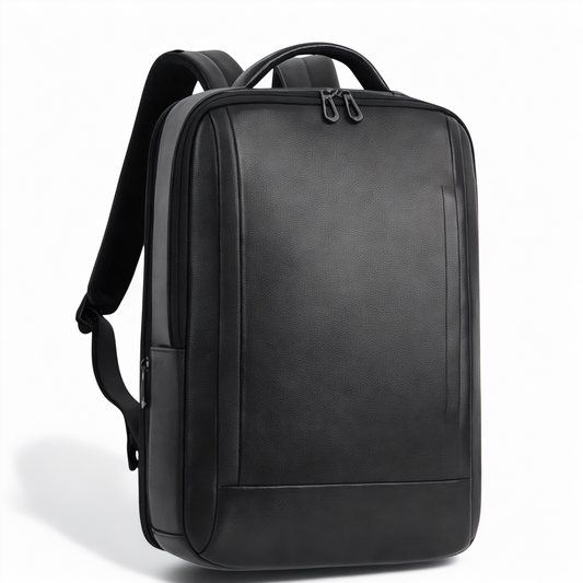 Foto de Mochila à espalda en cuero negro, urbain/élégant - hombre...