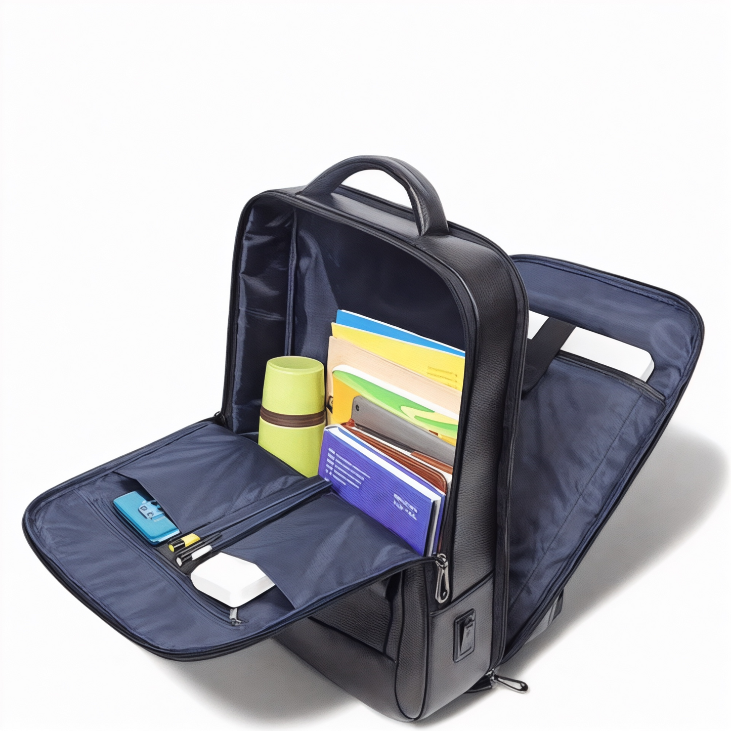 Mochila de cuero negro, urbana y elegante – Hombre/Mujer – Havresacs