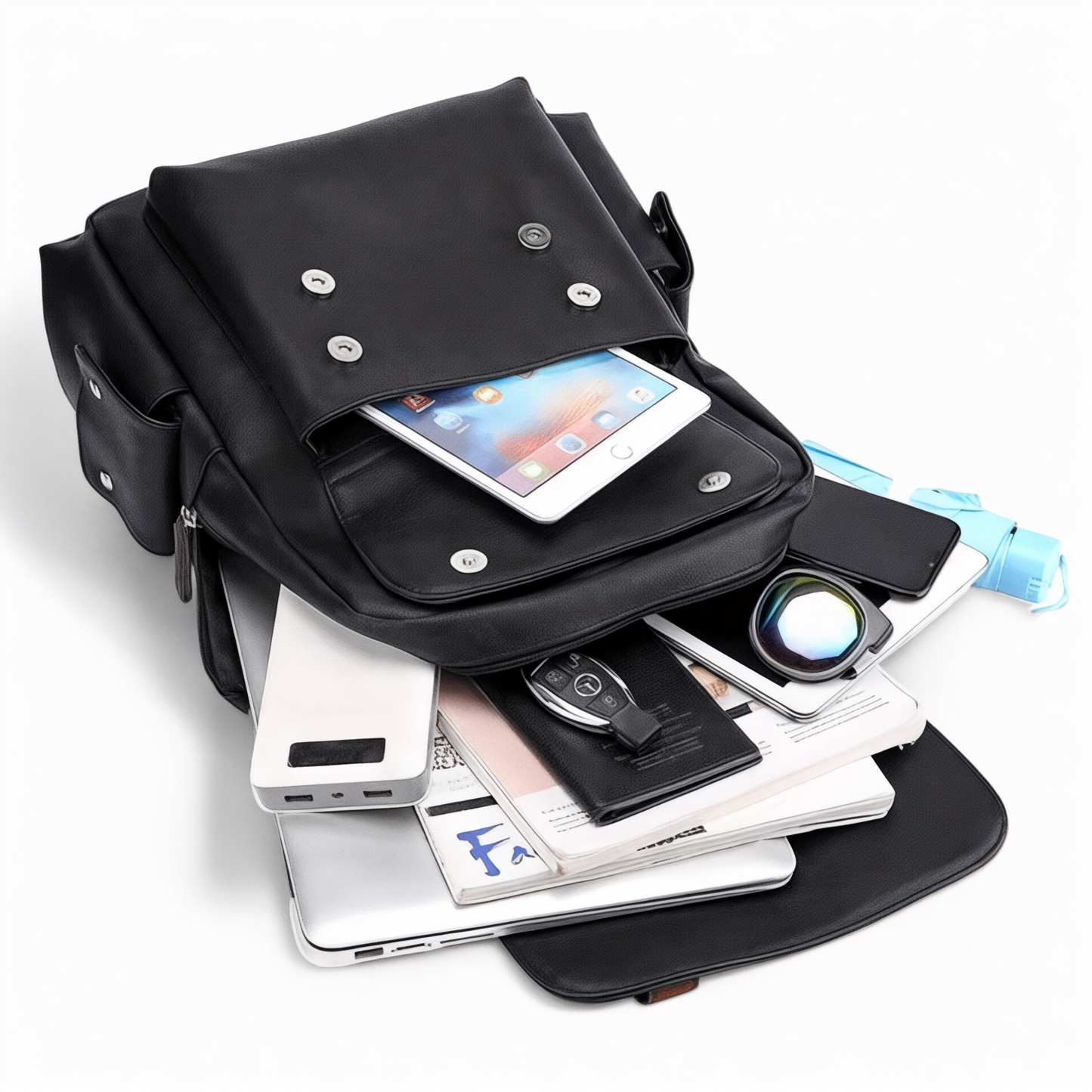 Mochila hombre casual en cuero sintético de 20L – Havresacs