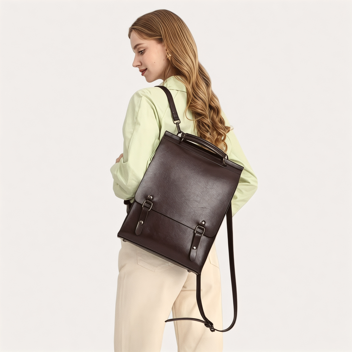 Mochila mujer de cuero 10L elegante y vintage – Havresacs