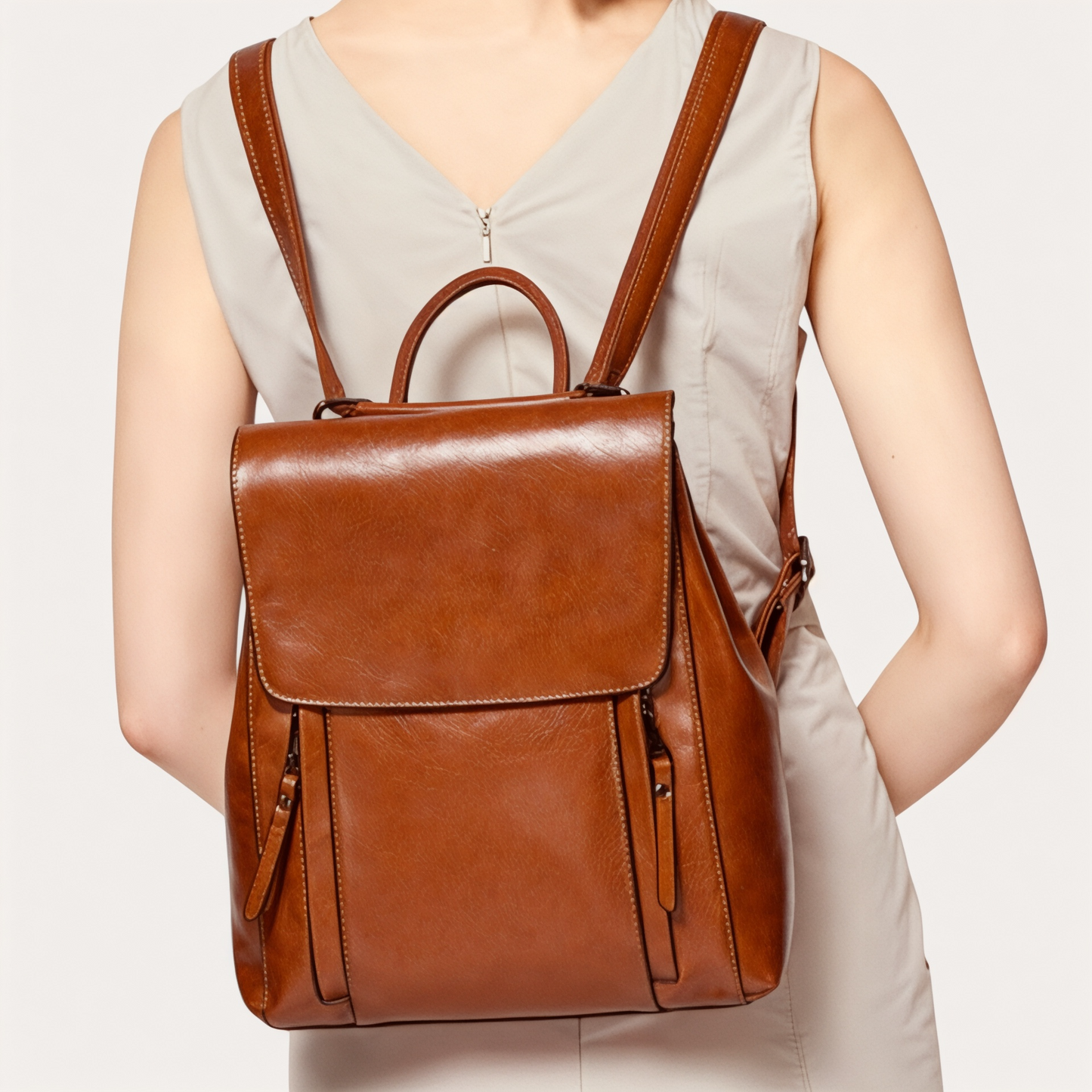 Mochila mujer de cuero 10L, elegante y ligera – Havresacs