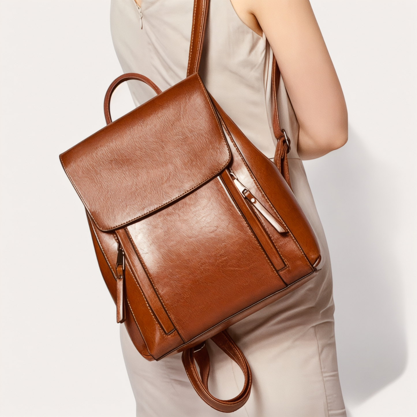 Mochila mujer de cuero 10L, elegante y ligera – Havresacs
