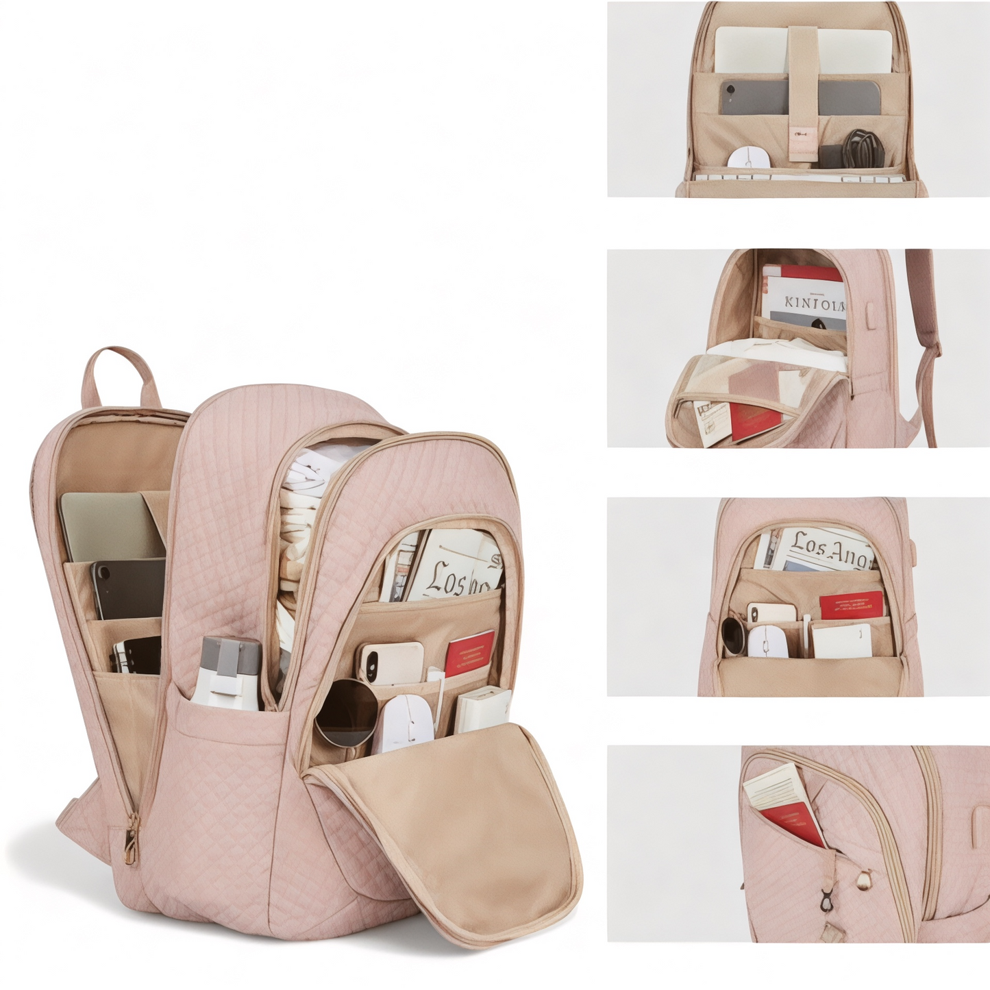 SecureTravelPro | Mochila antirrobo USB 25L para mujer – Havresacs