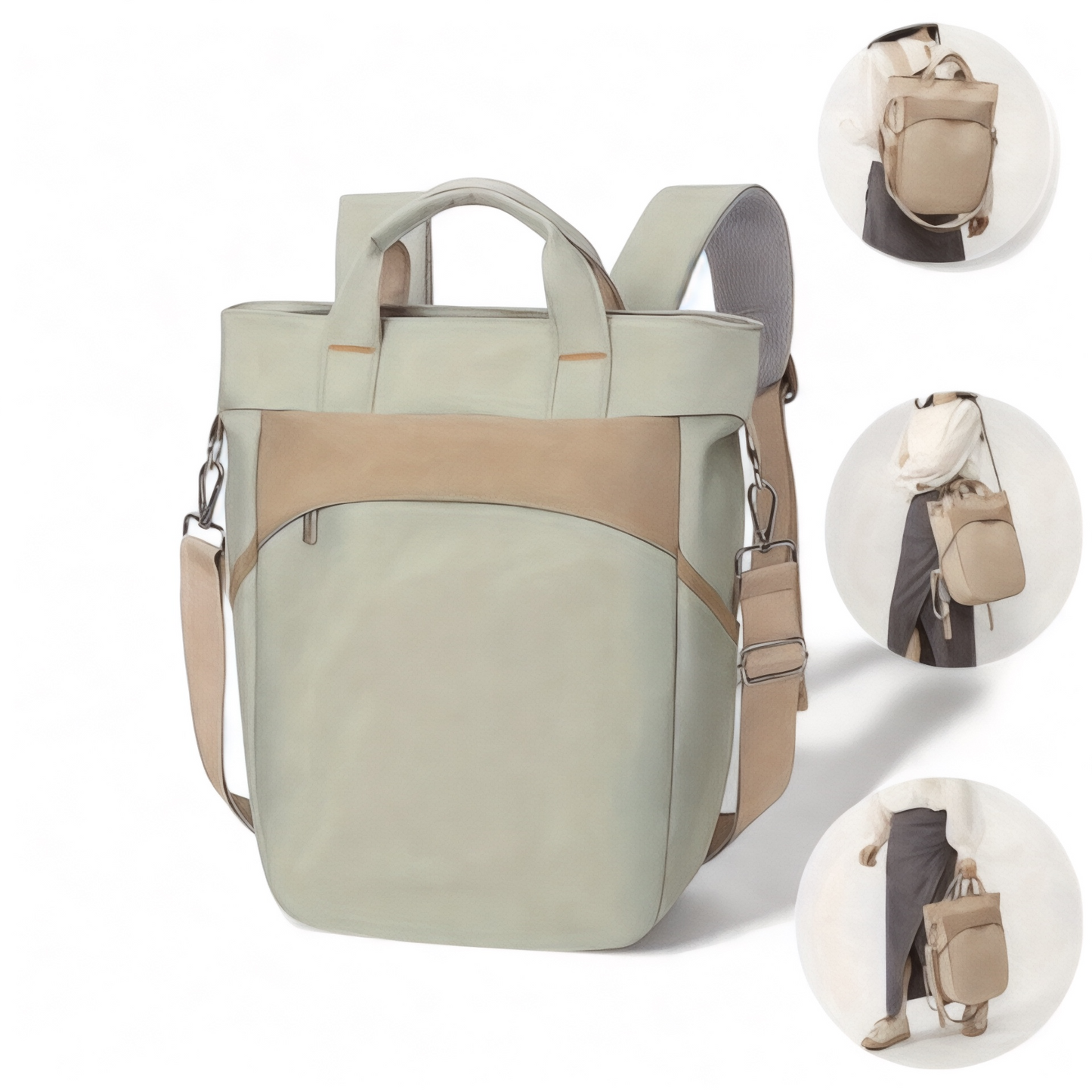 Bolso mochila mujer 2 en 1 de 20 litros Mochila impermeable Havresacs