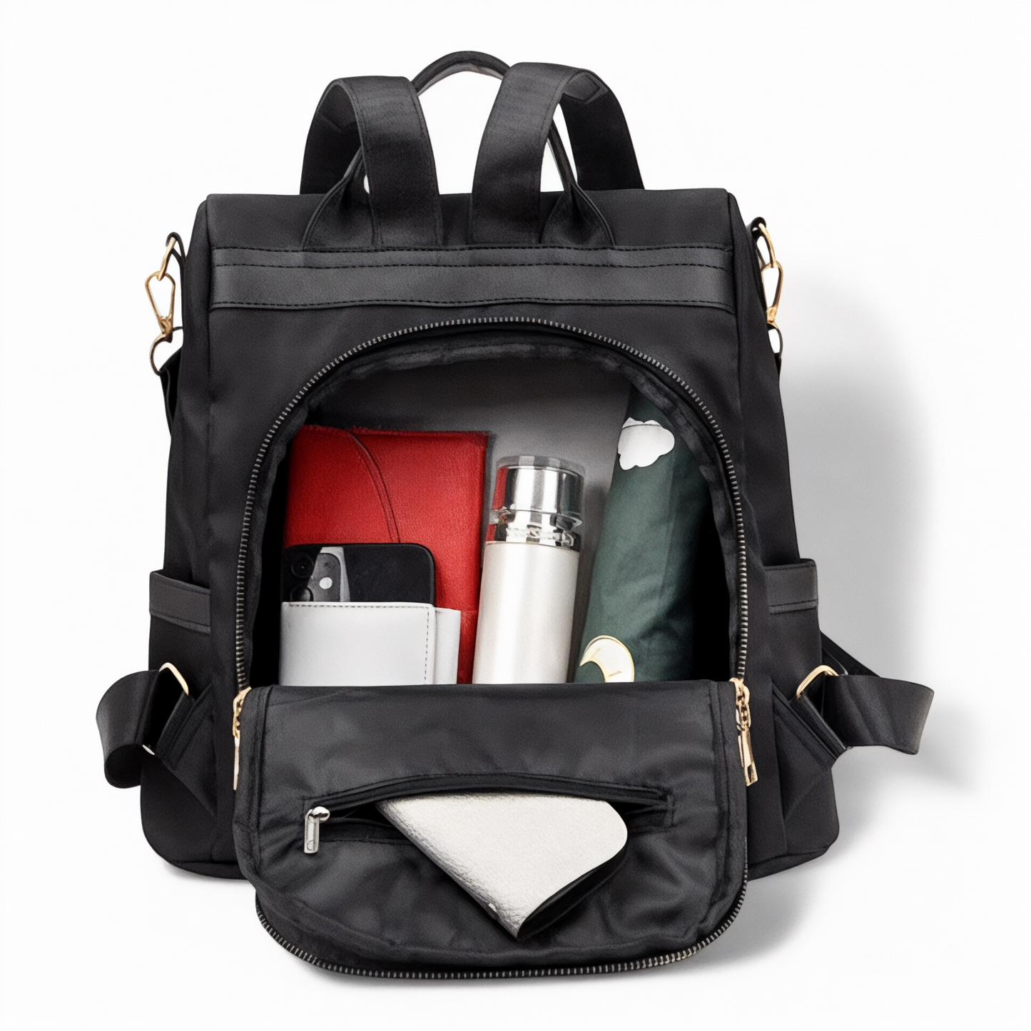 Mochila bolso 2 en 1 negra de 15 litros | Havresacs elegante