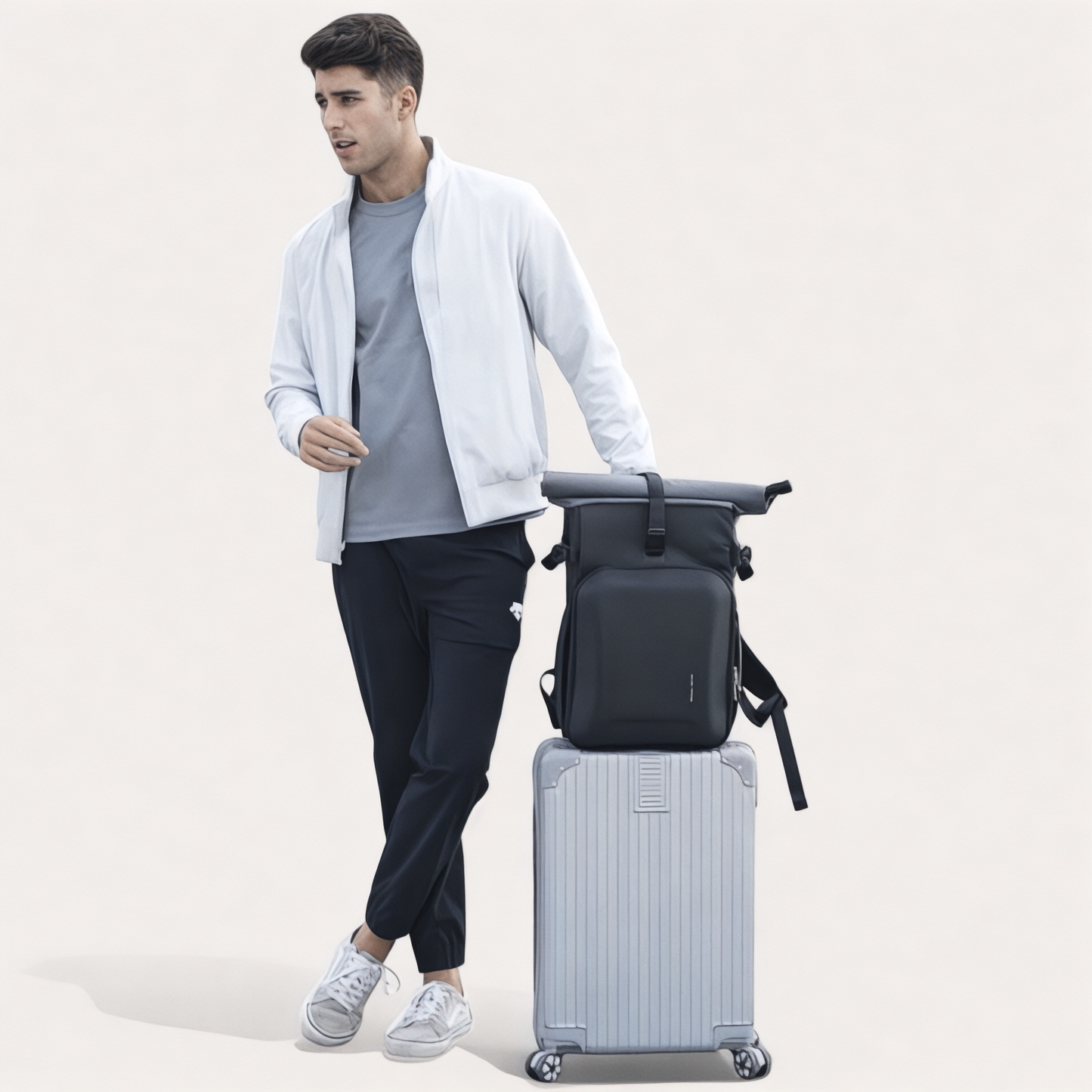 Mochila antirrobo impermeable 20-30L con bolsillo para portátil 15"