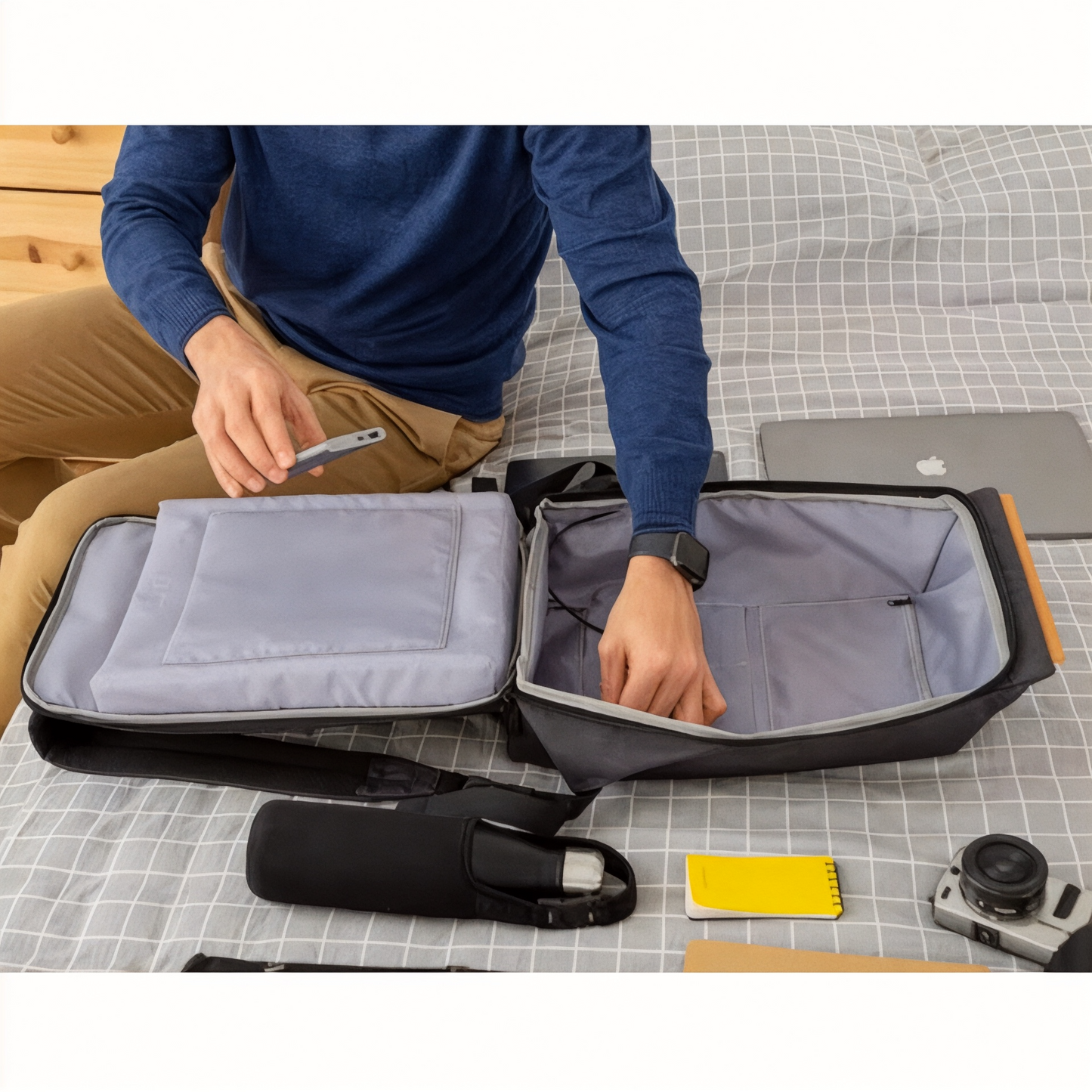 Mochila antirrobo e impermeable con bolsillo para portátil 15,6"