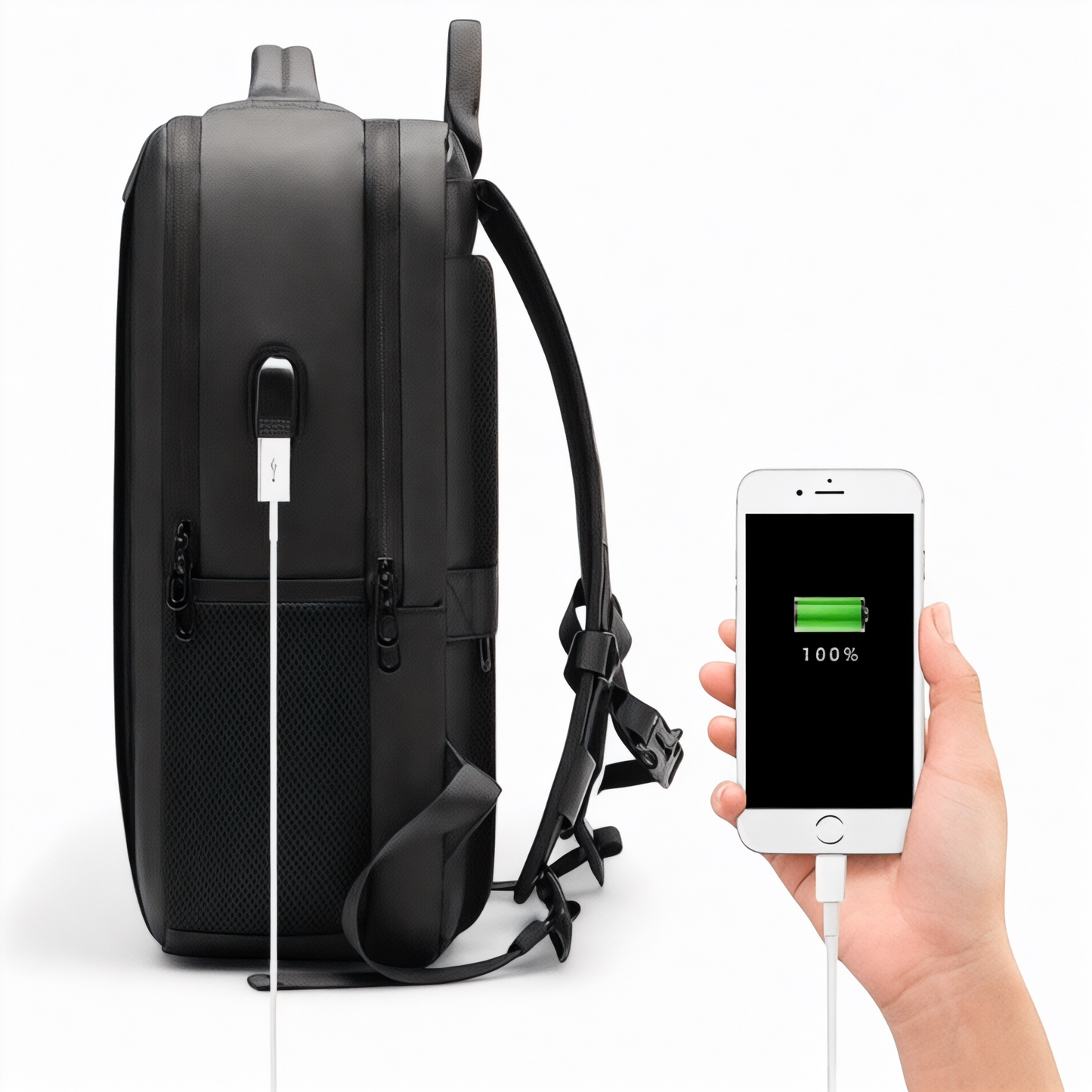 Mochila de cabina impermeable con puerto USB – para portátil 15,6”