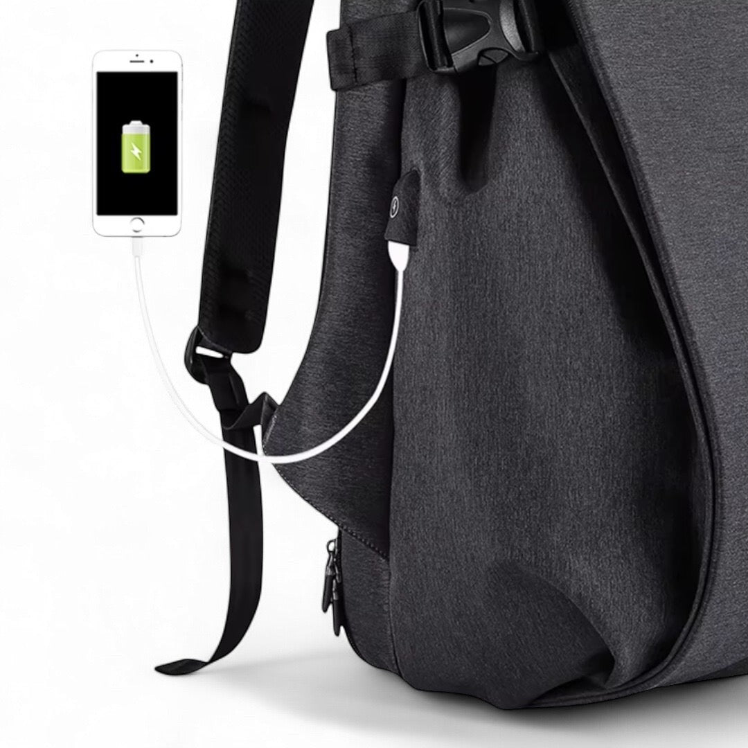 Mochila impermeable antirrobo conectada – TechNomad+ – Havresacs
