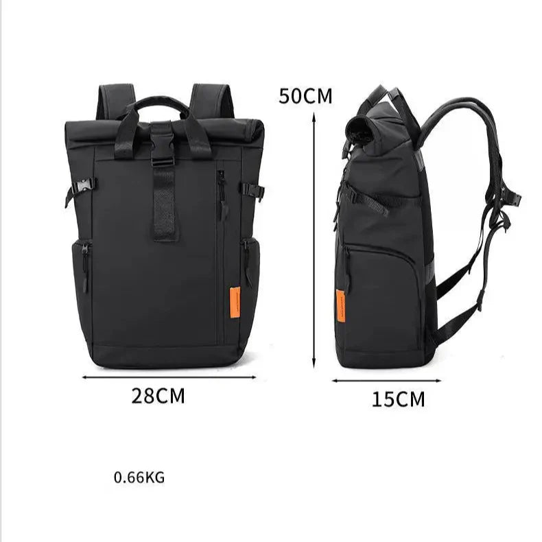Mochila Roll-Top Impermeable 35L para Portátil 17” – Hombre/Mujer
