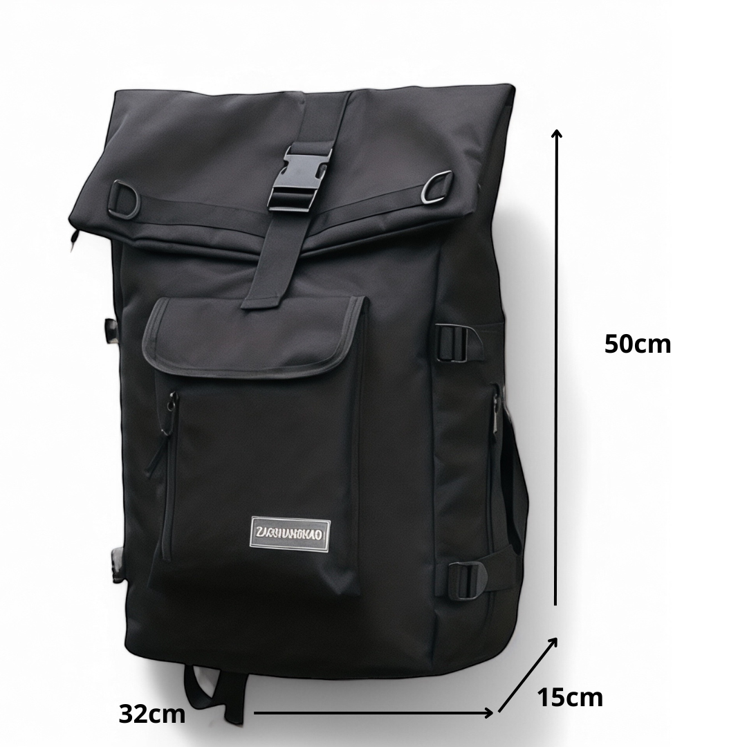 Mochila negra de viaje para hombre y mujer – Havresacs