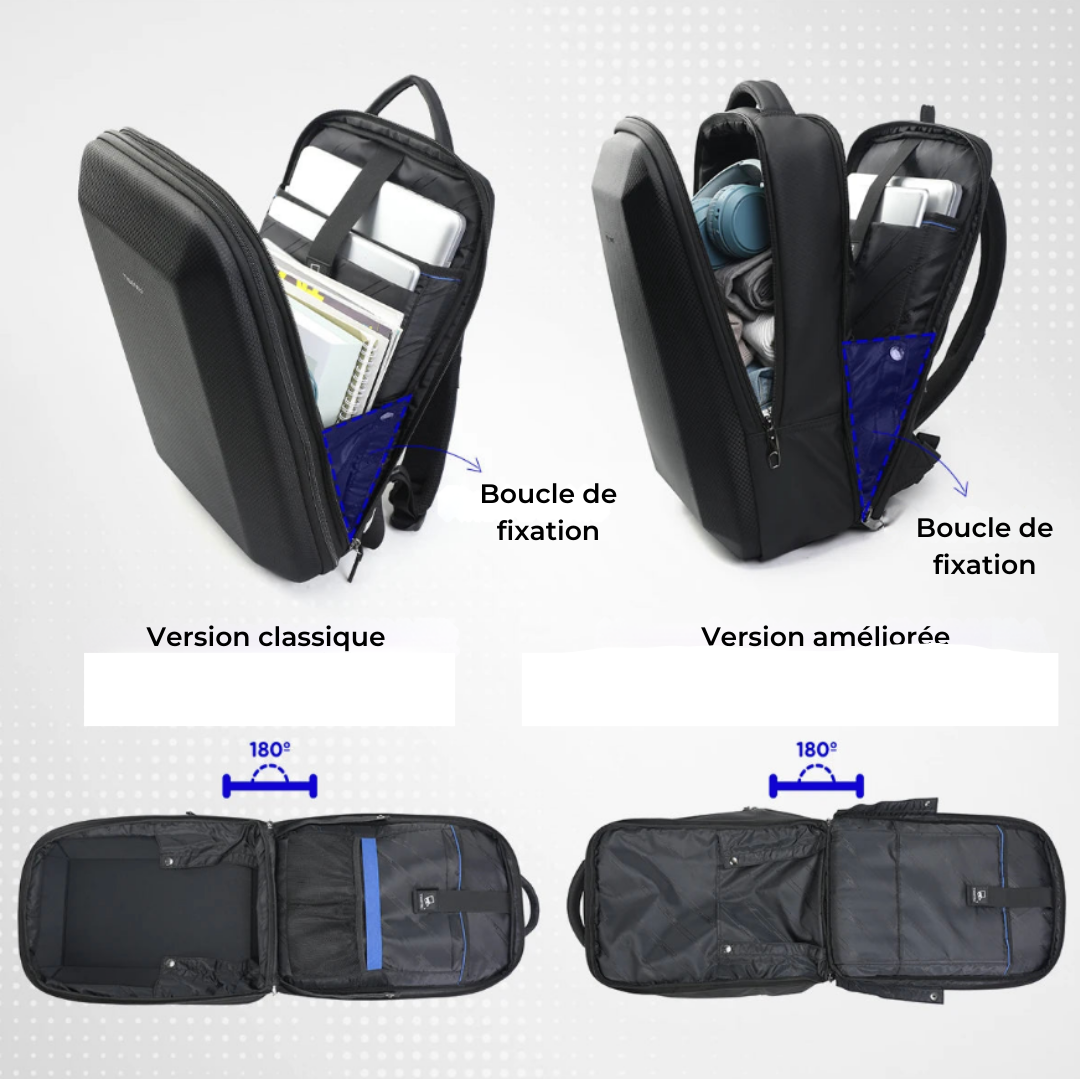 Mochila negra de 20 litros segura, hombre y mujer  – Havresacs