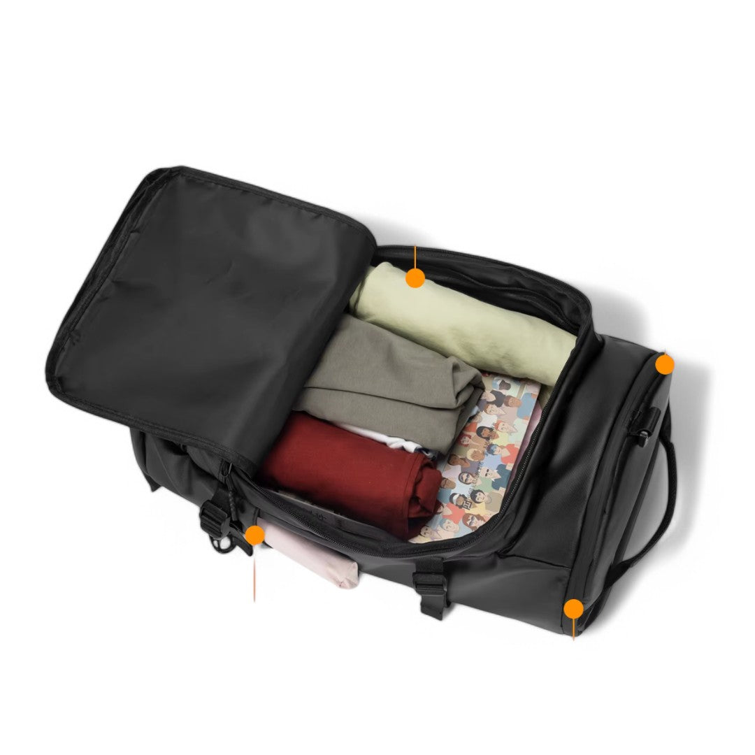 Mochila negra gran capacidad, impermeable de 40L - Havresacs