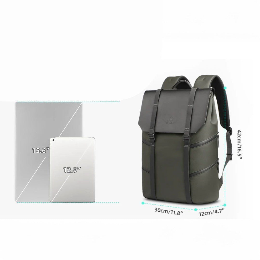 Mochila impermeable de viaje urbano con bolsillo para portátil 15"