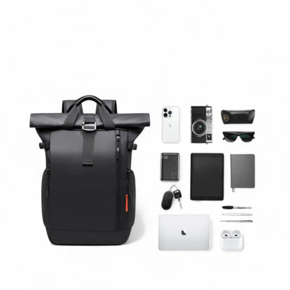 Mochila Roll-Top Impermeable 30L para Portátil 15” – Hombre/Mujer