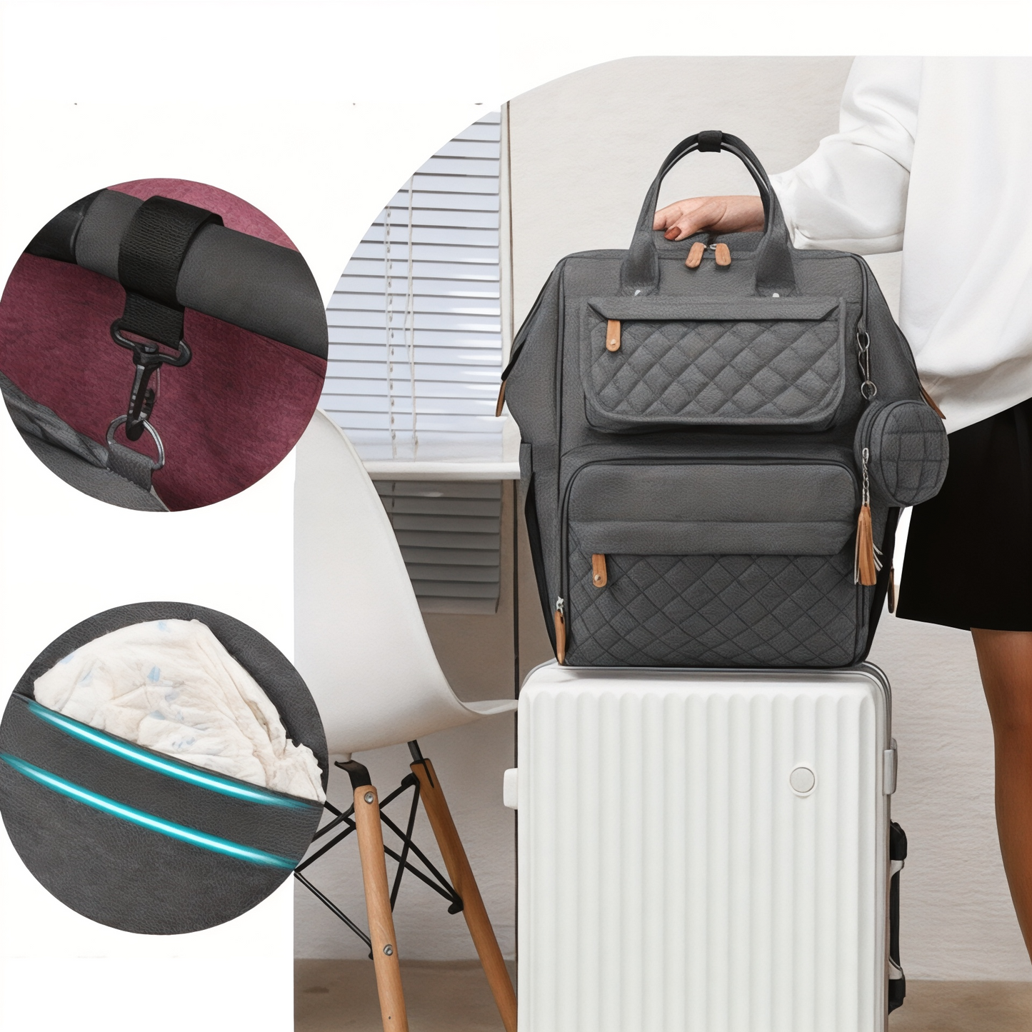 Mejor mochila de pañales ideal para padres 30 L – Havresacs