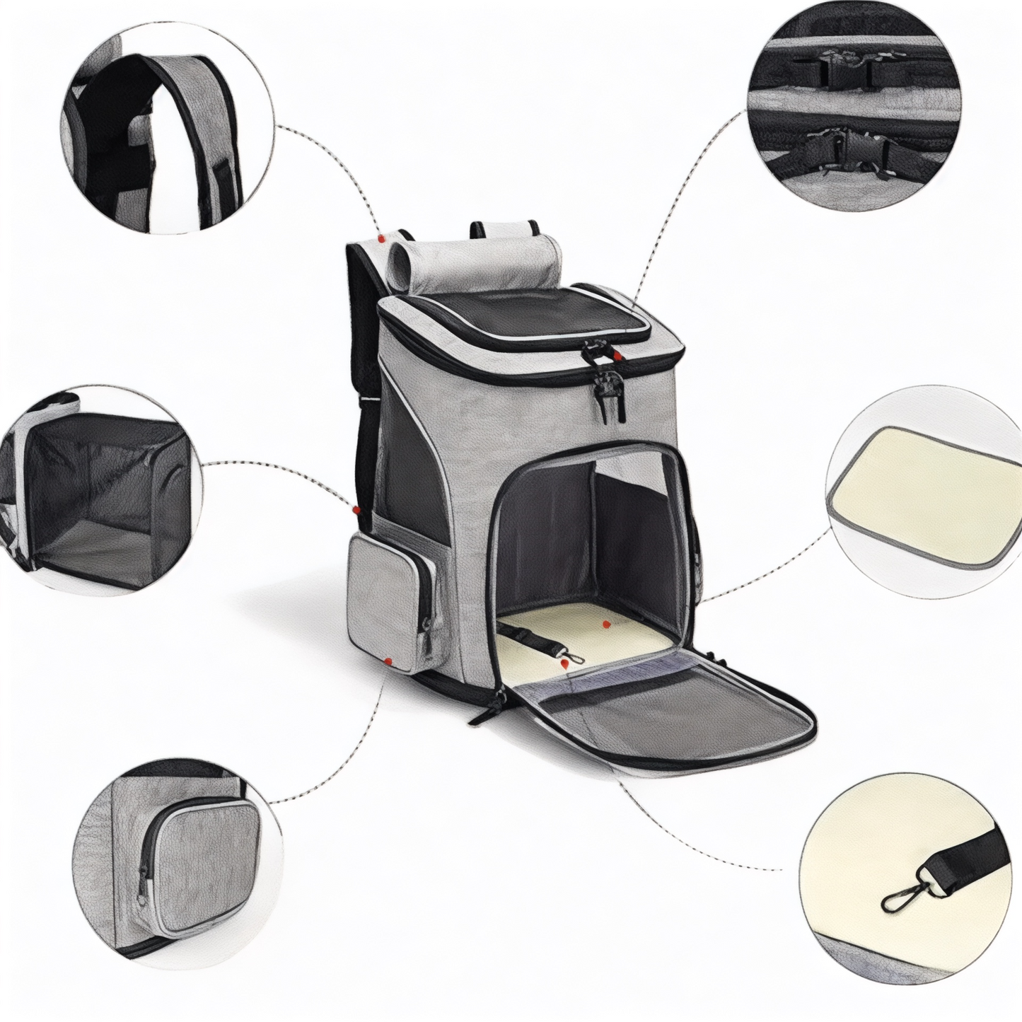 Mochila extensible para mascotas EspaceConfort – Havresacs