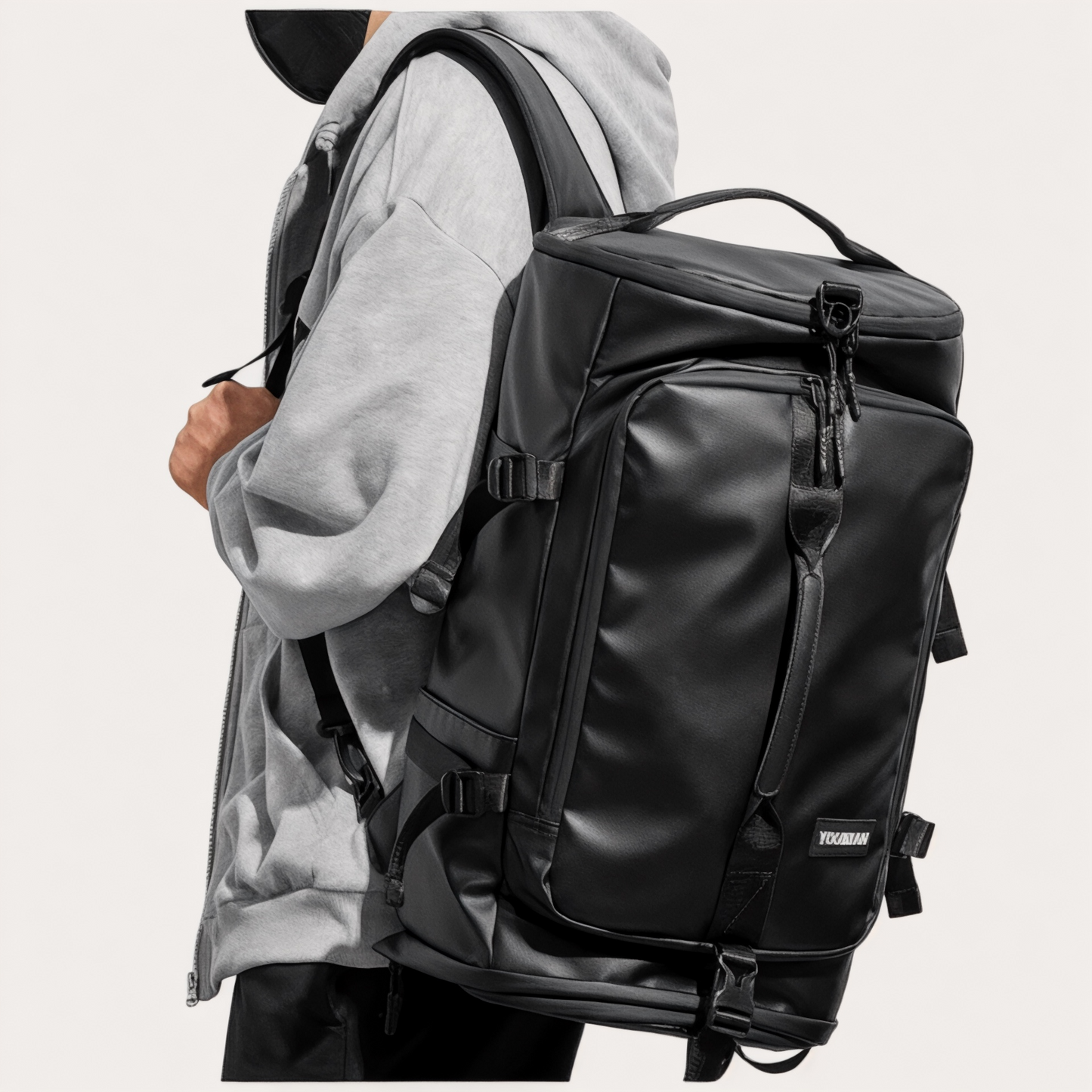 Mochila negra gran capacidad, impermeable de 40L - Havresacs