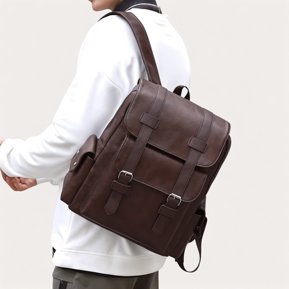 Mochila hombre casual en cuero sintético de 20L – Havresacs