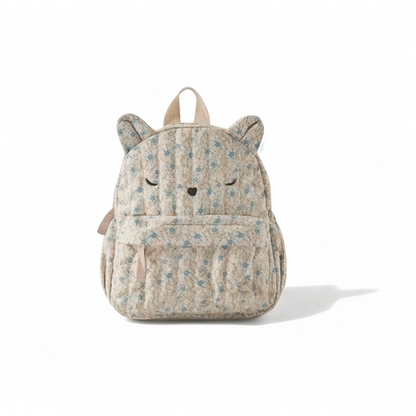 Mochila Preescolar Niña Floral con Gato – Confort & Dulzura