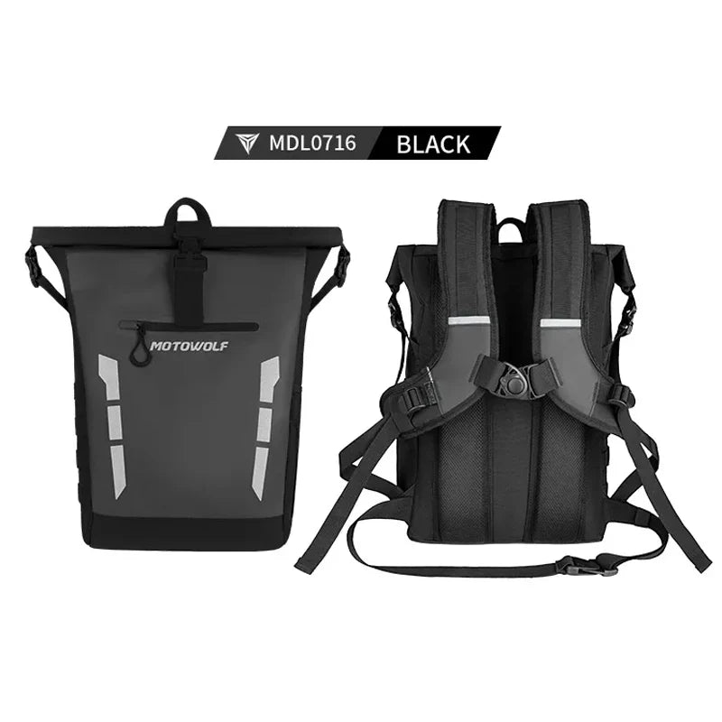 Mochila impermeable MotoPro 20L, bolsillo para portátil 15" Havresacs