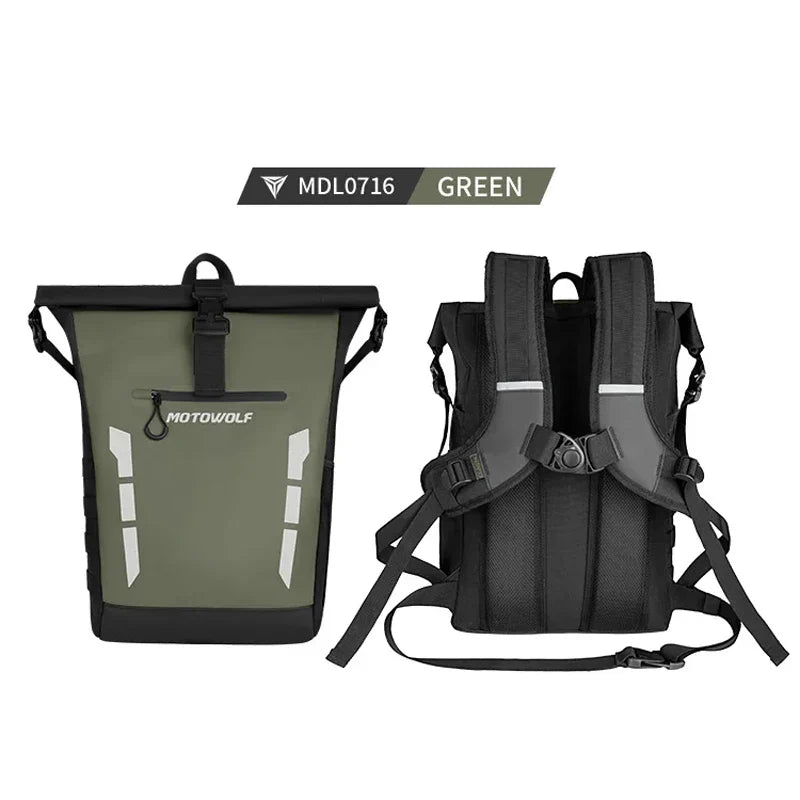Mochila impermeable MotoPro 20L, bolsillo para portátil 15" Havresacs
