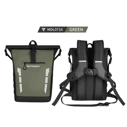 Mochila impermeable MotoPro 20L, bolsillo para portátil 15" Havresacs