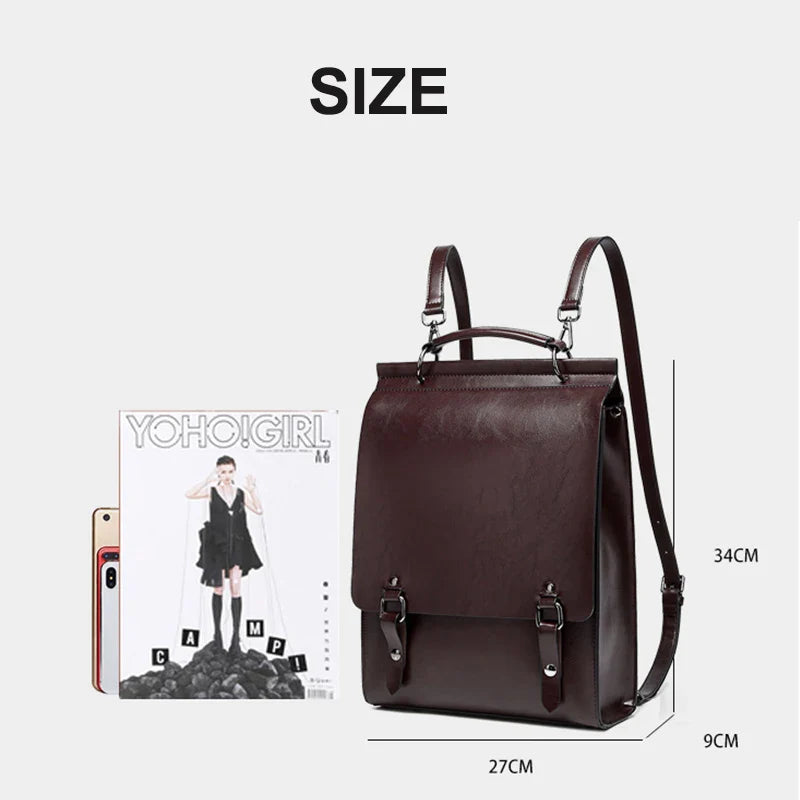 Mochila mujer de cuero 10L elegante y vintage – Havresacs